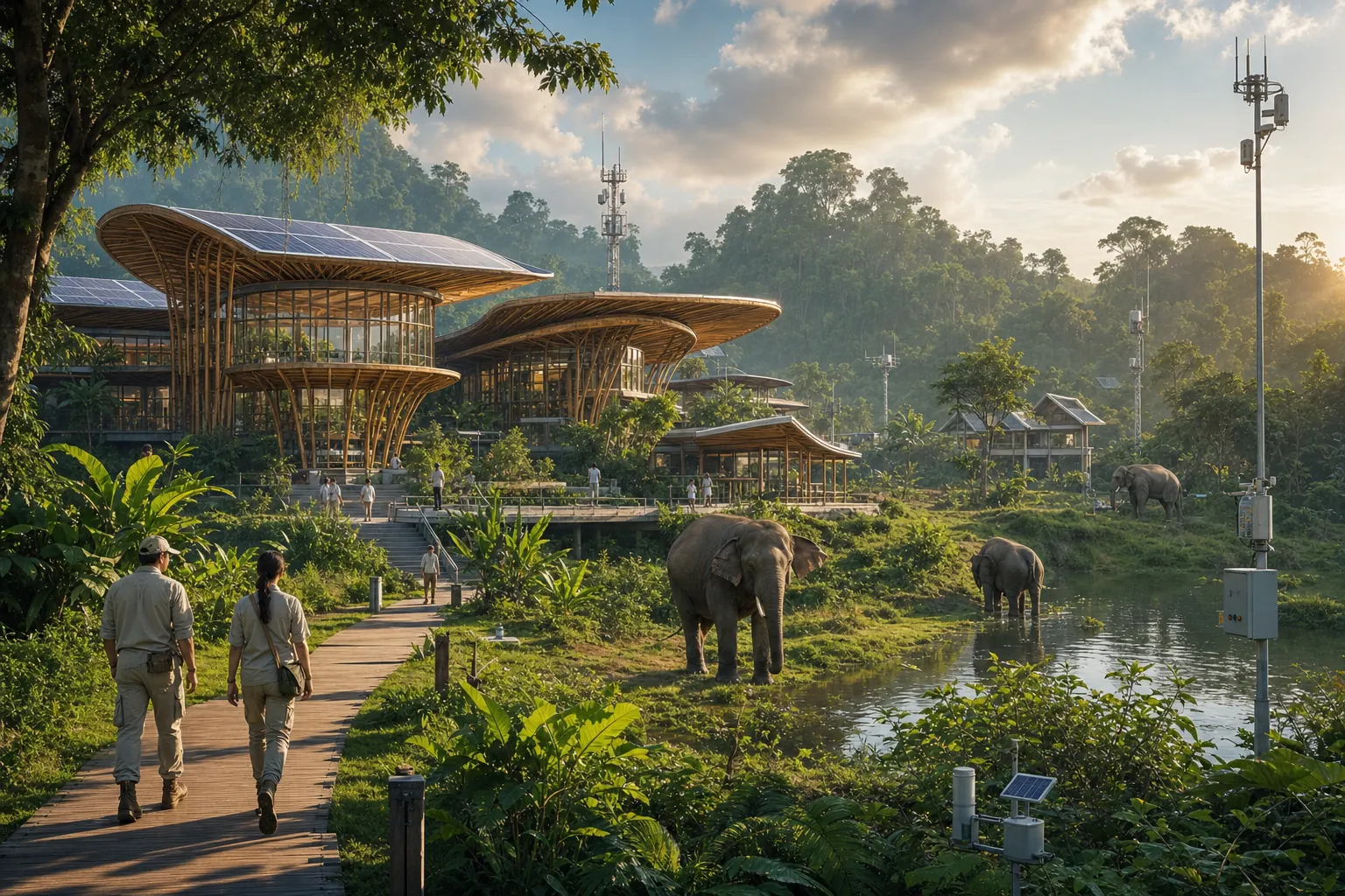 The HERD lab campus in the Thai jungle — concept