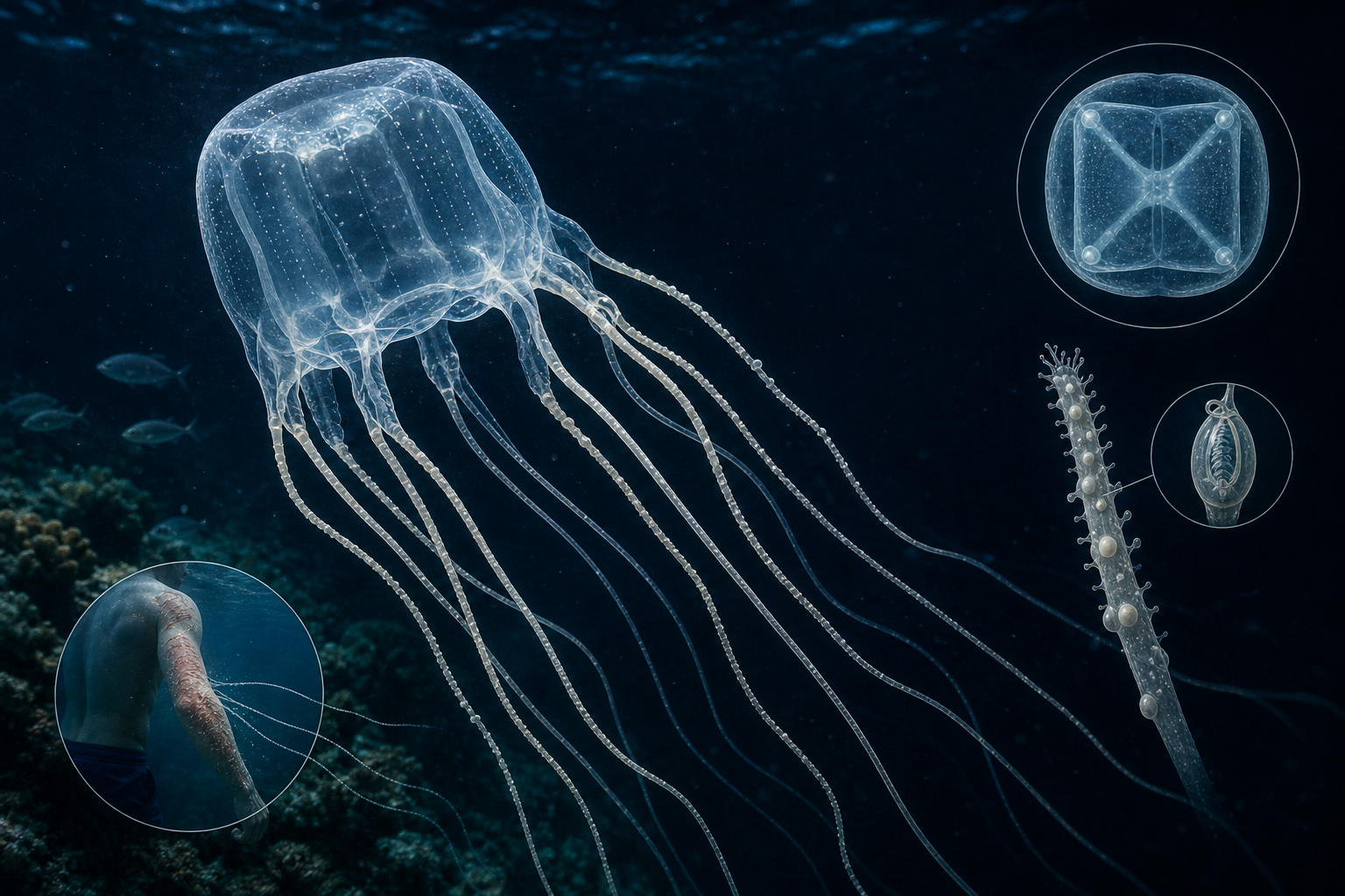 Chironex fleckeri box jellyfish