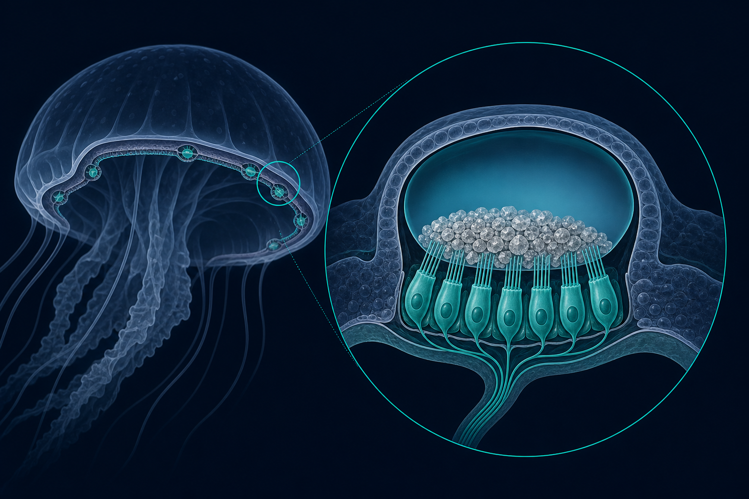 Jellyfish balance organ diagram